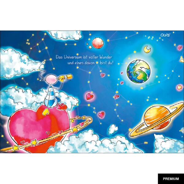 Oups #01 | Das Universum ist voller Wunder; Illustration