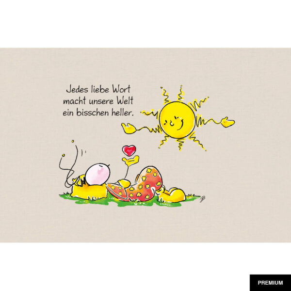 Oups #14 | Jedes liebe Wort macht unsere Welt ein bisschen heller; Illustration