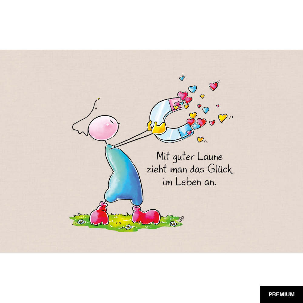 Oups #18 | Mit guter Laune zieht man das Glück im Leben an; Illustration