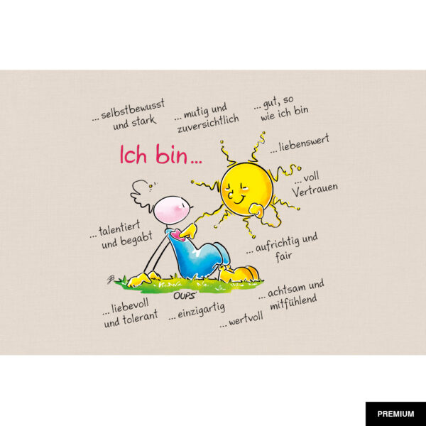 Oups #08 | Ich bin … Affirmationssprüche; Illustration